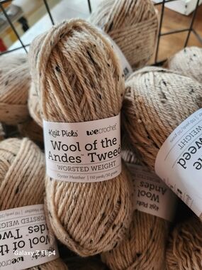 Knit Picks Wool of the Andes Tweed Worsted Yarn in Oyster Heather